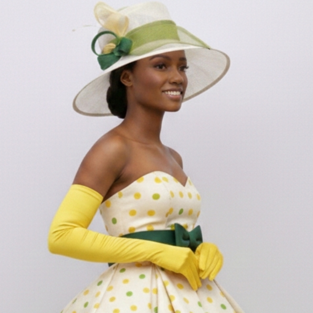 Beloved Millinery Yellow Women's Opera Satin Gloves Tea Brunch Church Bridal